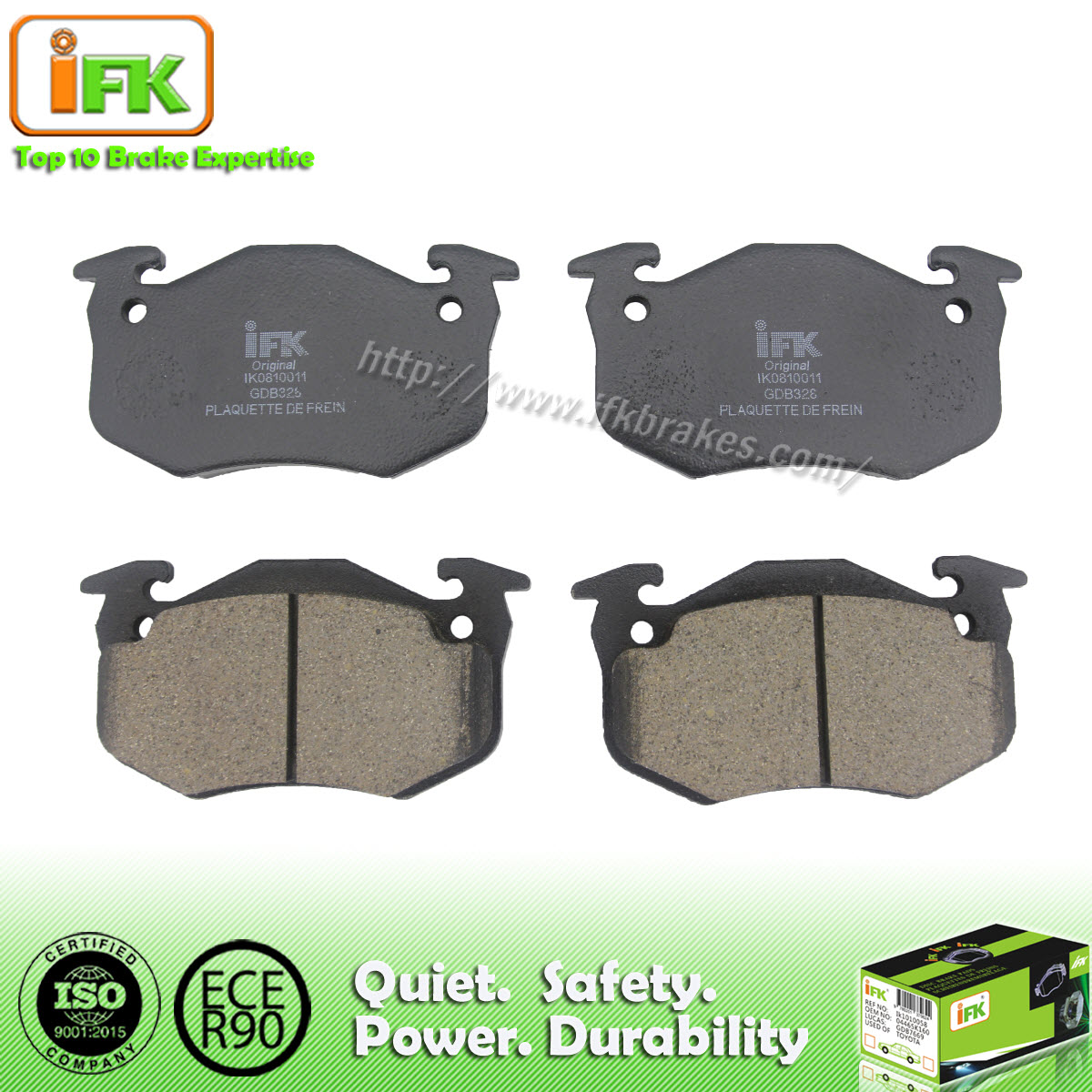 Oxyde d'aluminium sans bruit noir de frein automatique noir